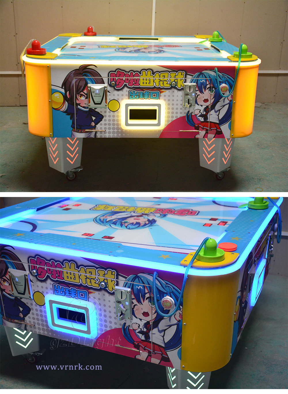 Mini Air Hockey Table 4 Players Coin Operated Game Machine